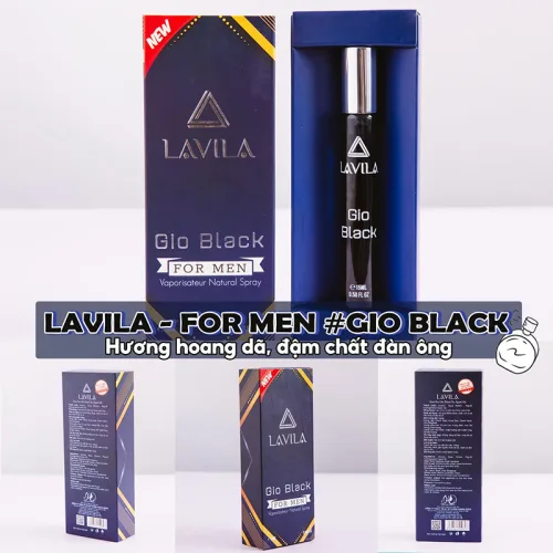 Nước Hoa Nam Lavila Gio Black Mini 15ml