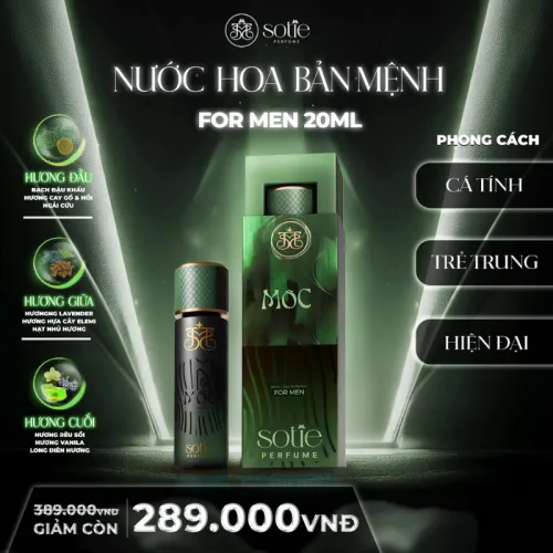 Nước Hoa Nam Phong Thủy Mệnh Mộc Sotie Perfume 20ml - Hương Thơm Trẻ Trung Hiện Đại