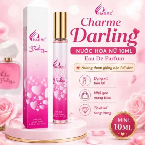 Nước Hoa Nữ Charme Darling Chai Tròn 10ml - Mùi Hương Ngọt Ngào Cuốn Hút