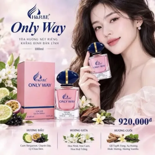 Nước Hoa Nữ Charme Only Way For Hẻ 100ml - Nước Hoa Charne Hương Thơm Nữ Tính Thanh Lịch