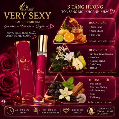 Nước Hoa Nữ Charme Very Sexy Chai Tròn 10ml - Hương Thơm Ngọt Ngào Quyến Rũ