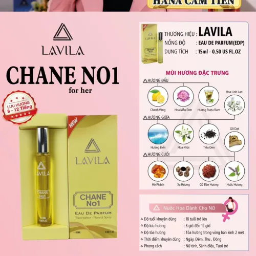 Nước Hoa Nữ Lavila Chane No1 Mini 15ml