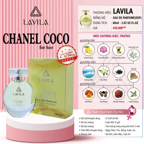 Nước Hoa Nữ Lavila Chanel CoCo 60ml full size