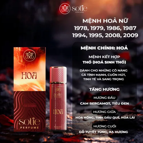 Nước Hoa Nữ Phong Thủy Mệnh Hỏa Sotie Perfume 20ml - Mùi Thơm Cuốn Hút Sang Trọng
