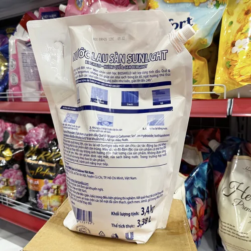 Nước Lau Sàn Túi SUNLIGHT Hương Quế & Cam Bergamot 3,4kg