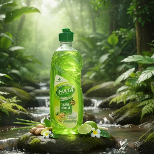 Nước Rửa Chén Sinh Học Hata Cleaners 400g - Nước Rửa Chén Hata Hương Gừng Sả