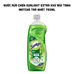 Nước Rửa Chén Sunlight Extra Khử Mùi Tanh Hương Matcha Trà Nhật 750ml