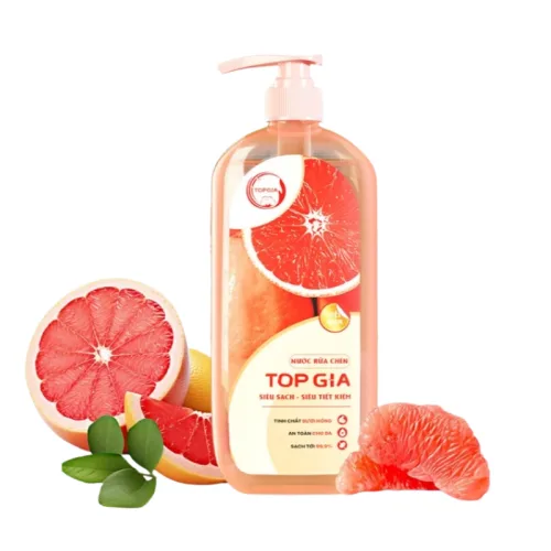 Nước Rửa Chén Top Gia Hương Bưởi Hồng 1kg/Chai
