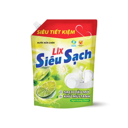 Nước Rửa Chén Túi LIX Siêu Sạch Hương Chanh 3.2kg