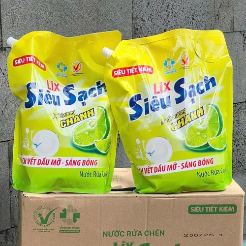 Nước Rửa Chén Túi LIX Siêu Sạch Hương Chanh 3.2kg