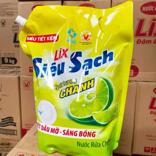 Nước Rửa Chén Túi LIX Siêu Sạch Hương Chanh 3.2kg