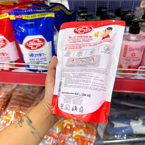 Nước Rửa Tay LIFEBUOY Bảo Vệ Vượt Trội Túi 400g - Túi Đỏ
