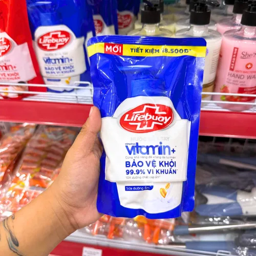 Nước Rửa Tay LIFEBUOY Sữa Dưỡng Ẩm Túi 400g - Túi Xanh Dương
