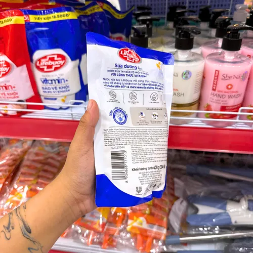 Nước Rửa Tay LIFEBUOY Sữa Dưỡng Ẩm Túi 400g - Túi Xanh Dương