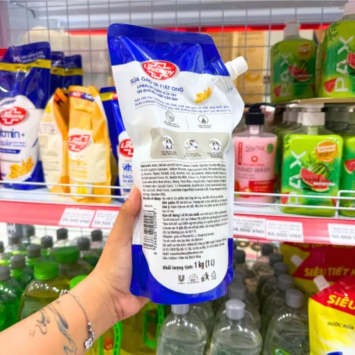 Nước Rửa Tay Lifebuoy Sữa Gạo Và Mật Ong Túi 1kg - Túi Xanh Dương