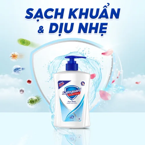 Nước Rửa Tay Safeguard Hương Trắng Tinh Khiết 450ml