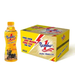 Nước Tăng Lực Number 1 Vàng Thùng 24 Chai (330ml/Chai)