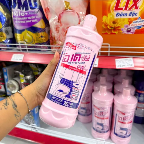Nước Tẩy Bồn Cầu Okay Pink 960ml Thái Lan