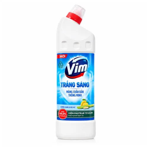 Nước Tẩy Bồn Cầu Vim Hương Chanh Sả Dịu Mát 880ml - Chai Màu Trắng