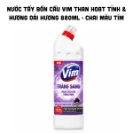 Nước Tẩy Bồn Cầu Vim Than Hoạt Tính & Hương Oải Hương 880ml - Chai Màu Tím