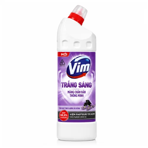 Nước Tẩy Bồn Cầu Vim Than Hoạt Tính & Hương Oải Hương 880ml - Chai Màu Tím