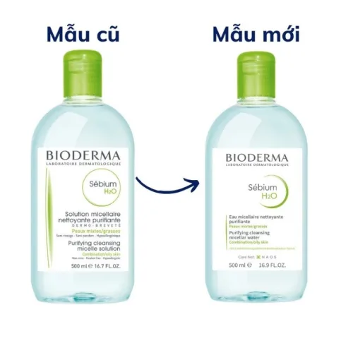 Nước Tẩy Trang Bioderma Màu Xanh Sébium H2O 500ml Dành Cho Da Dầu & Hỗn Hợp