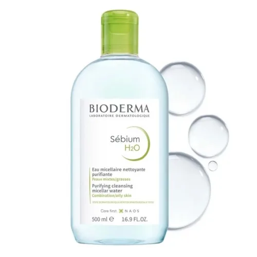 Nước Tẩy Trang Bioderma Màu Xanh Sébium H2O 500ml Dành Cho Da Dầu & Hỗn Hợp