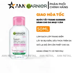 Nước Tẩy Trang Garnier Nắp Hồng Micellar Cleansing Water Cho Da Nhạy Cảm 50ml