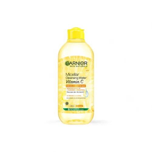 Nước Tẩy Trang Garnier Nắp Vàng Micellar Cleansing Water Vitamin C Dành Cho Da Sạm Xỉn Màu 400ml