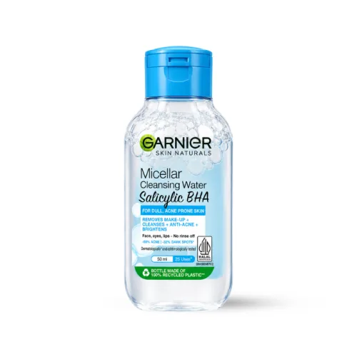 Nước Tẩy Trang Garnier Nắp Xanh Micellar Cleansing Water Salicylic BHA Dành Cho Da Dầu Mụn 50ml