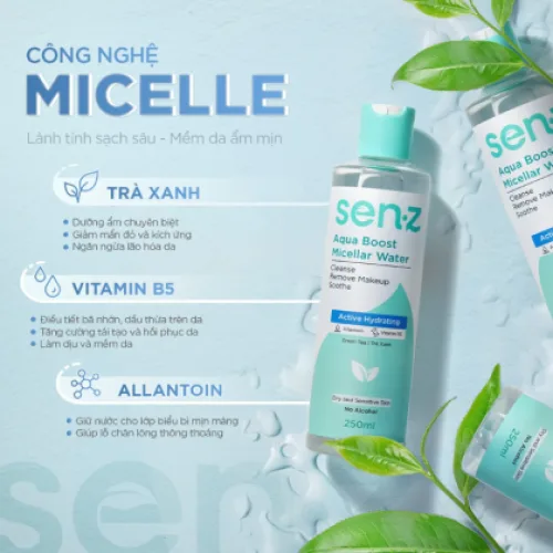 Nước Tẩy Trang Senz Aqua Boost Micellar Water 150ml