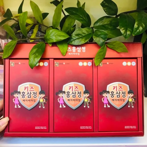 Nước Uống Hồng Sâm Baby Sanga Hàn Quốc Hộp 30 Gói - Dành Cho Bé