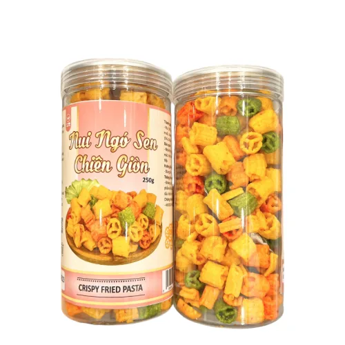 Nui Ngó Sen Chiên Giòn Thơm Ngon 250g Hộp – một lựa chọn đáng tham khảo trong nui chiên giòn