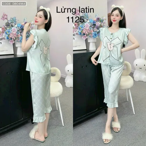 Đồ bộ latin siêu mát quần lửng áo sát nách bèo