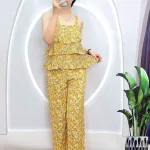 Đồ bộ mango quần dài áo 2 dây bản 3 tầng