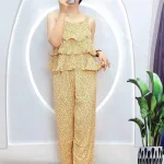 Đồ bộ mango quần dài áo 2 dây bản 3 tầng