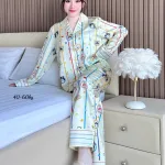 Đồ Bộ Ngủ Nữ - Đồ Bộ Tay Dài Quần Dài Họa Tiết Đơn Giản Mặc Mát Thoải Mái Size Thường 40–60kg
