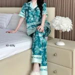 Đồ Bộ Ngủ Nữ - Đồ Bộ Quần Dài Tay Ngắn Họa Tiết Đơn Giản Mặc Mát Thoải Mái Size Thường 40–60kg