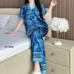 Đồ Bộ Ngủ Nữ - Đồ Bộ Quần Dài Tay Ngắn Họa Tiết Đơn Giản Mặc Mát Thoải Mái Size Thường 40–60kg