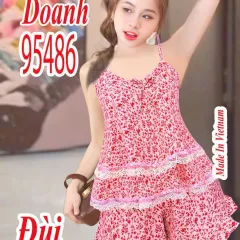 Đồ bộ nư 2 dây quần đùi chất mango mặt mát DD-95486