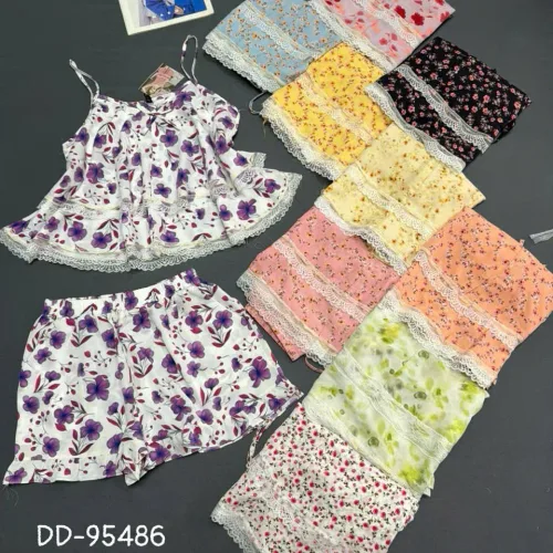 Đồ bộ nư 2 dây quần đùi chất mango mặt mát DD-95486