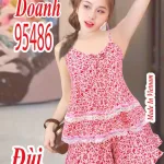 Đồ bộ nư 2 dây quần đùi chất mango mặt mát DD-95486