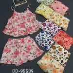 Đồ bộ nữ 2 dây quần đùi hoa vải mango DD-95539