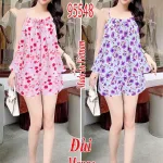 Đồ bộ nữ 2 dây quần đùi vải mango hoa DD-95548