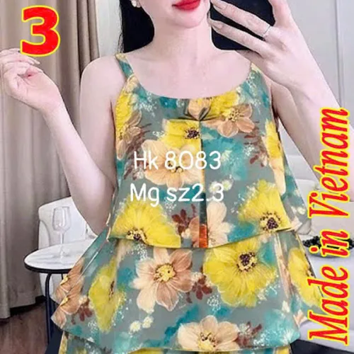 Đồ bộ nữ áo 2 dây quần đùi mango Hk 8083
