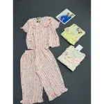Đồ Bộ Nữ Áo Cổ Sen Tay Ngắn Quần Lửng Họa Tiết Gấu Đáng Yêu Vải Cotton Hàn Mịn Mát Size 45-62kg