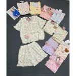 Đồ Bộ Nữ Áo Cổ Sen Tay Ngắn Quần Đùi Họa Tiết Đáng Yêu Vải Cotton Hàn Mịn Mát Size 45-62kg