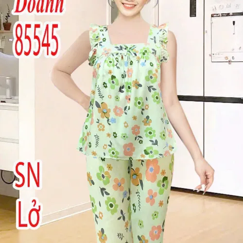 Đồ bộ nữ áo sát nách quần đùi vải tole DD-85545