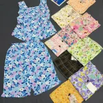 Đồ bộ nữ áo sát nách quần đùi vải tole DD-85545