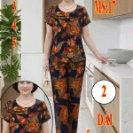 Đồ bộ nữ áo tay ngắn quần dài vải tole nhung  TĐ-1726